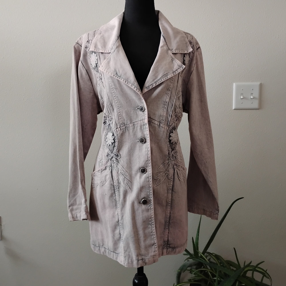 New Sz 18 Newport News Jacket Blazer Overshirt Vintage 90s Y2K Pink Retro Barbie